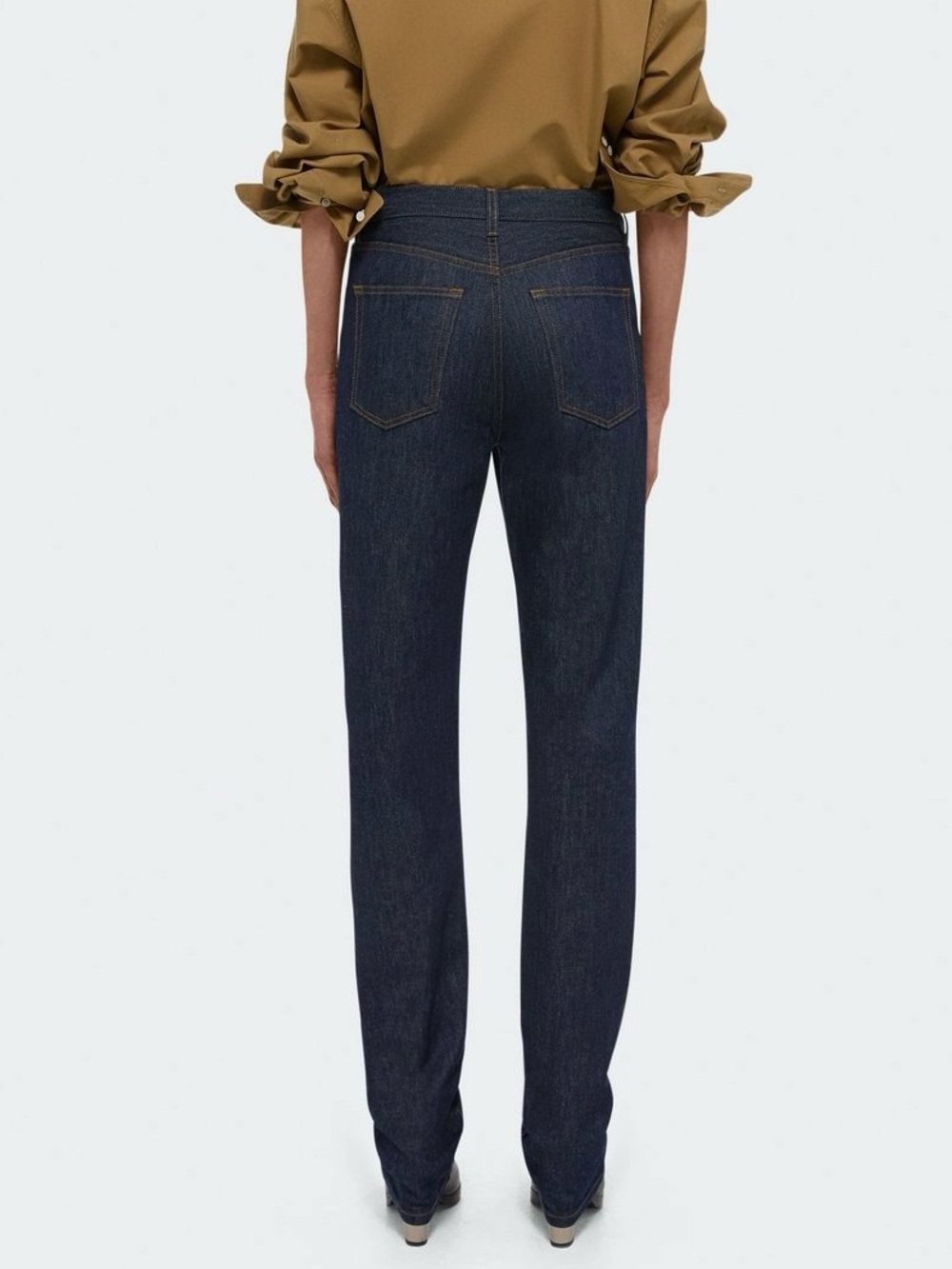 Helmut Lang Women's Mid Rise Slim Straight Leg Jeans in Raw Indigo Denim, 28 NWT